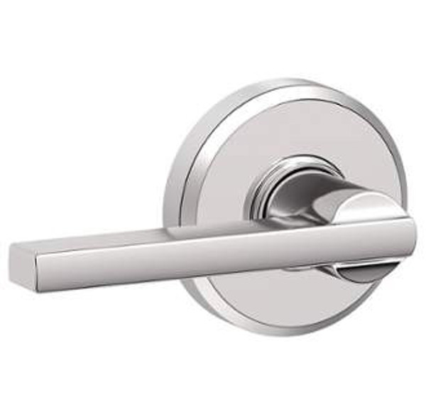 Schlage F170LAT625GSN Bright Chrome Half Dummy Latitude Style Lever with Greyson Rose