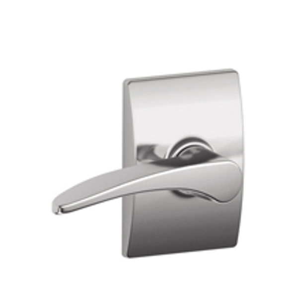 Schlage F10MNH625CEN Bright Chrome Passage Manhattan Style Lever with Century Rose