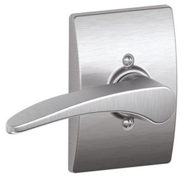 Schlage F170MNH626CEN Satin Chrome Dummy Manhattan Style Lever with Century Rose