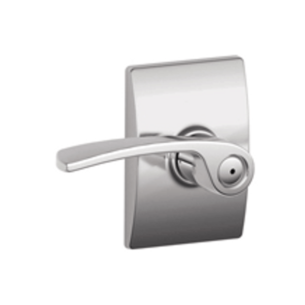Schlage F40MER625CEN Polished Chrome Privacy Merano Style Lever with Century Rose