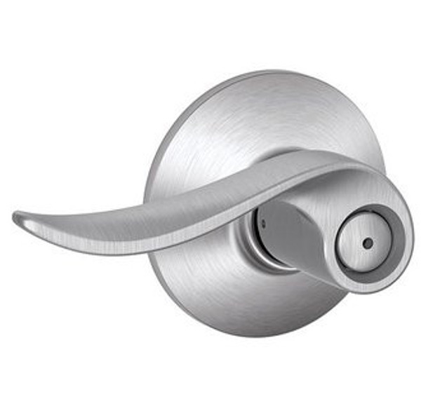 Schlage F40SAC626 Satin Chrome Privacy Sacramento Style Lever