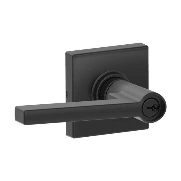 Dexter J54SOL622COL Matte Black Keyed Entry Solstice Lever with Collins Rose