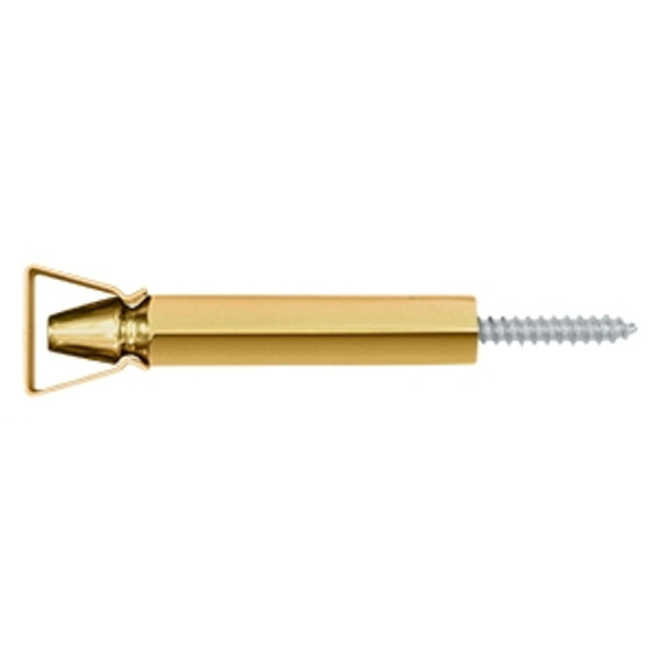 Deltana SDH103CR003 Lifetime Polished Brass 3-1/4" Shutter Door Holder with Steel Bracket