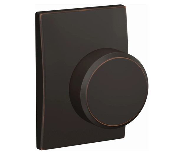 Schlage FC21SWA716CEN Swanson Knob with Century Rose Passage and Privacy Lock Aged Bronze Finish