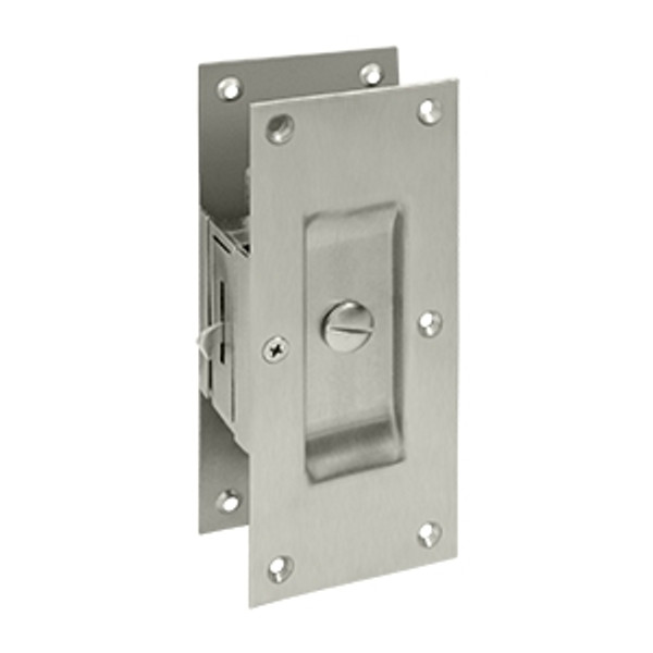 Deltana SDL60U15 Satin Nickel Decorative Privacy Pocket Door Lock