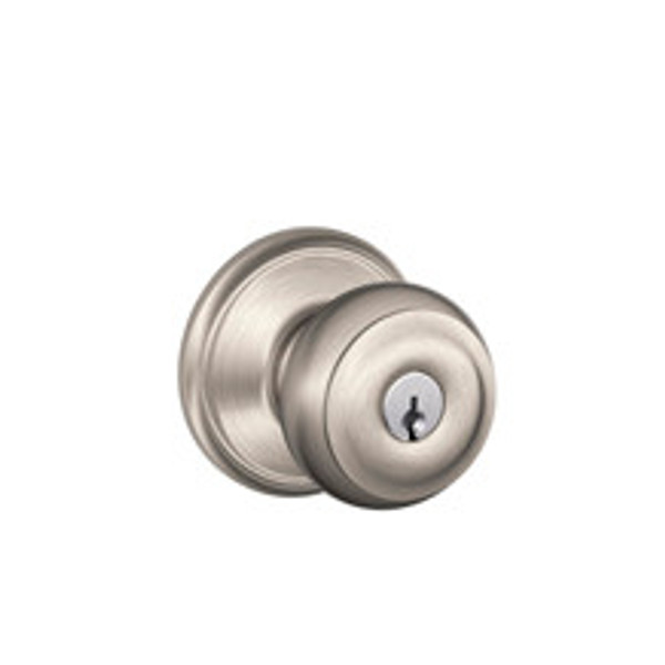 Schlage F80GEO619 Satin Nickel Storeroom Lock Georgian Style Knob