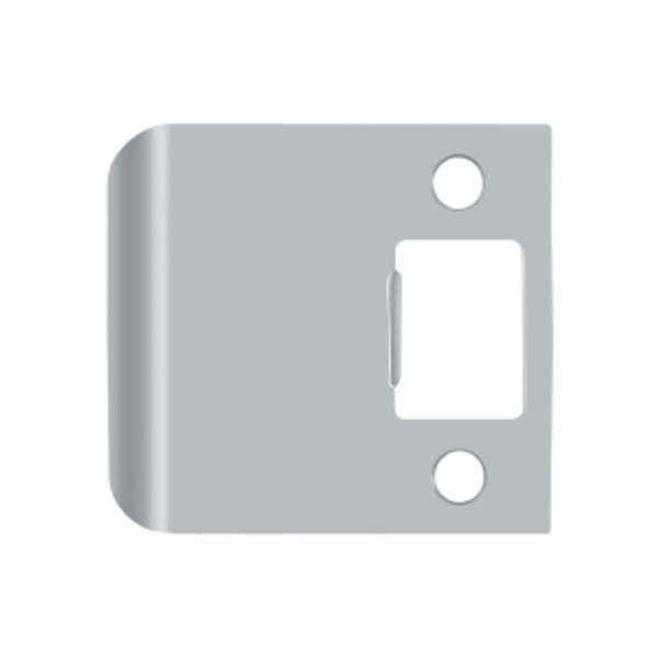 Deltana SPE250U26D Satin Chrome 2-1/2" Extended Lip Strike Plate