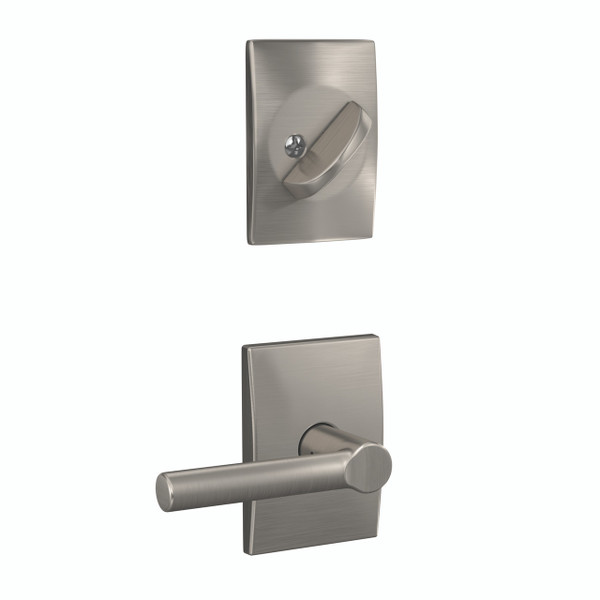 Schlage FC94BRW619CEN Broadway Lever with Century Rose Satin Nickel Dummy Handleset (Interior Side Only)
