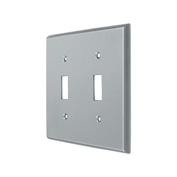 Deltana SWP4761U26D Satin Chrome Solid Brass Double Standard Plate
