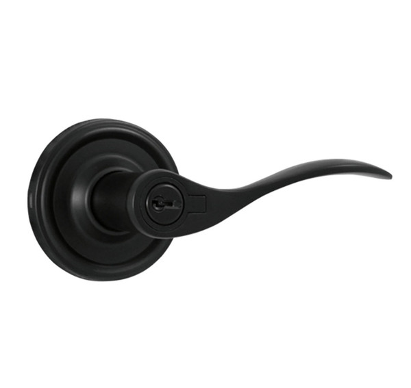 Weslock R0640U2U2SL23 Right Hand Bordeau Entry Lock with Adjustable Latch and Full Lip Strike Black Finish