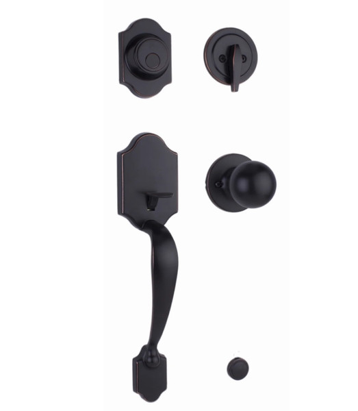 Weslock 02825-1G10020 Parkside Dummy Handleset with Hudson Knob Oil Rubbed Bronze Finish