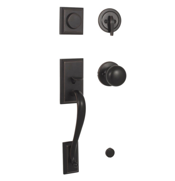 Weslock 02835-1S10020 Mercy Dummy Handleset with Salem Knob Oil Rubbed Bronze Finish