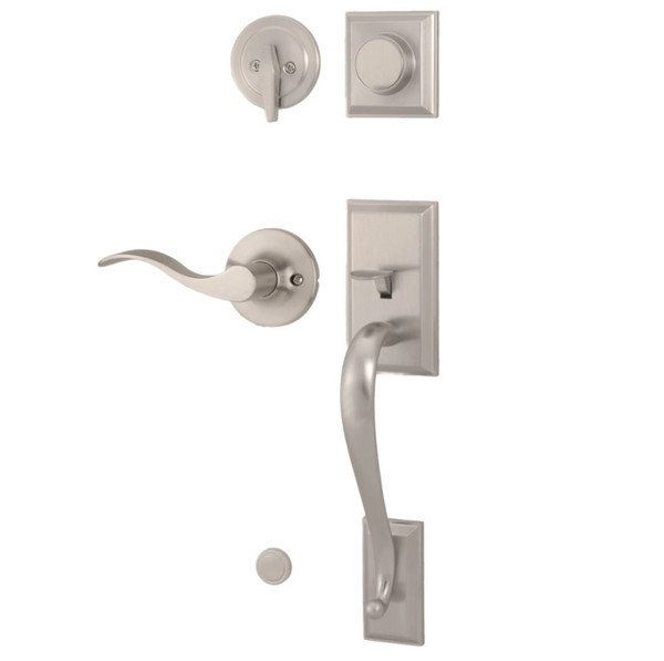 Weslock R2835-NXN0020 Mercy Dummy Handleset with Right Hand New Haven Lever Satin Nickel Finish