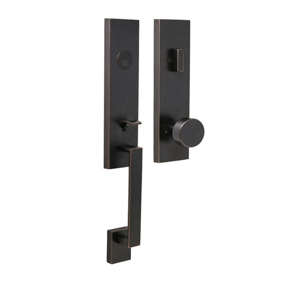 Weslock 02875-1410020 Leighton Dummy Handleset with Mesa Knob Trim Oil Rubbed Bronze Finish