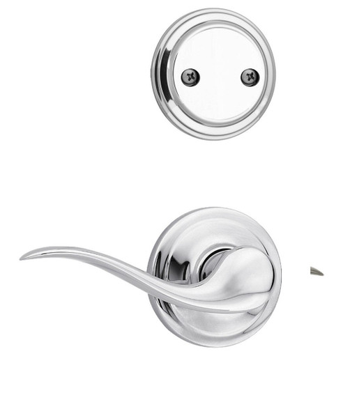 Kwikset 968TNLRH-26 Right Hand Tustin Lever Interior Dummy Handleset Trim Bright Chrome Finish