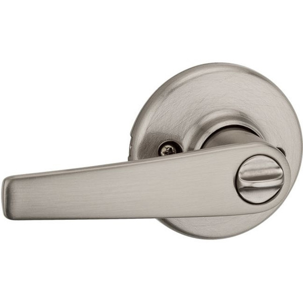 Kwikset 405DL-15 Delta Lever Entry Door Lock with 6AL Latch and RCS Strike Satin Nickel Finish