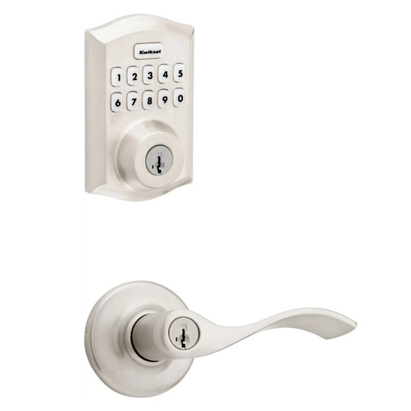 Kwikset HC620TRL-ZW700-405BL-15 Touchpad Electronic Deadbolt with Z-Wave with Balboa Keyed Entry Lever Satin Nickel Finish