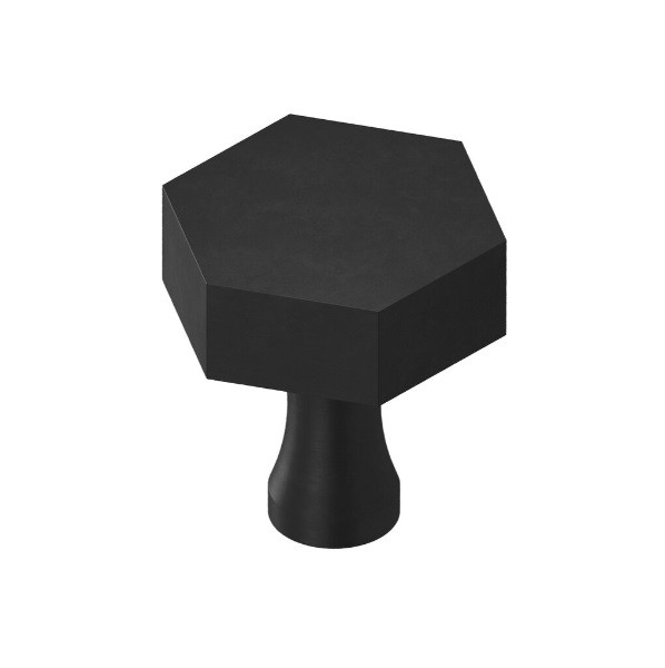 Colonial Bronze 131M19 131 Series 1-1/4" Hexagon Cabinet Knob Matte Satin Black Finish