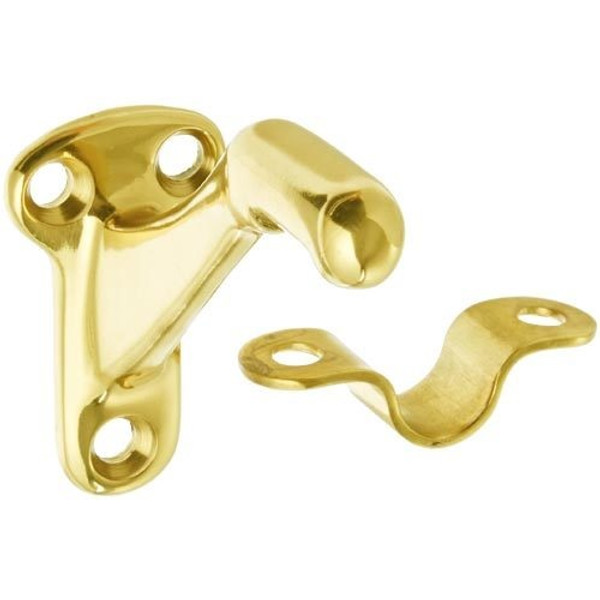 Donjo 135-605 Polished Brass Solid Brass Handrail Bracket Donjo 135-605 Polished Brass Solid Brass Handrail Bracket