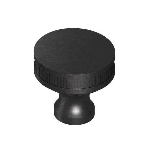 Colonial Bronze 583M19 583 Series 1" Cabinet Knob with Coining Matte Satin Black Finish