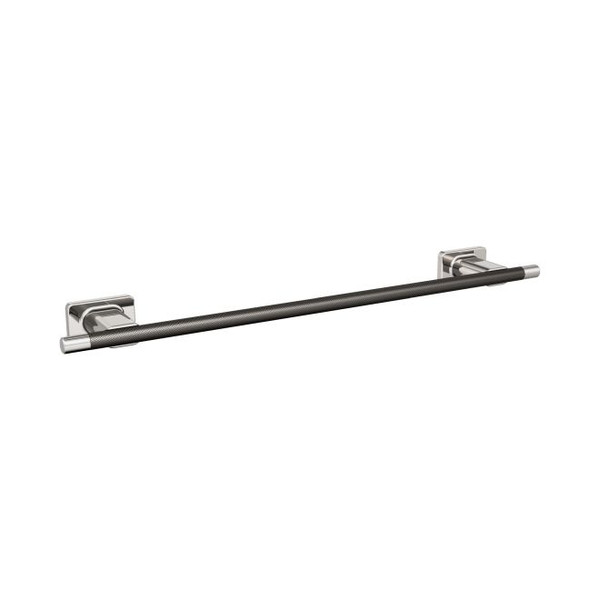 Amerock BH26614PNGM Esquire 18" Towel Bar Polished Nickel by Gunmetal Finish