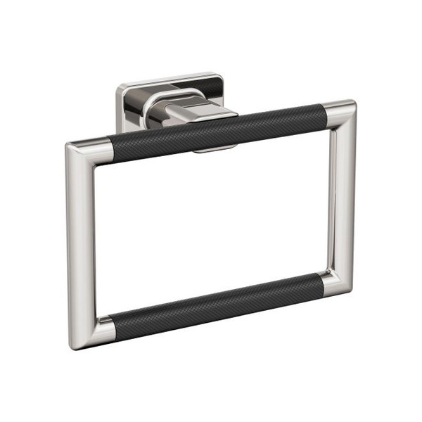 Amerock BH26612PNBBR Esquire 5-1/4" Towel Ring Polished Nickel by Black Bronze Finish