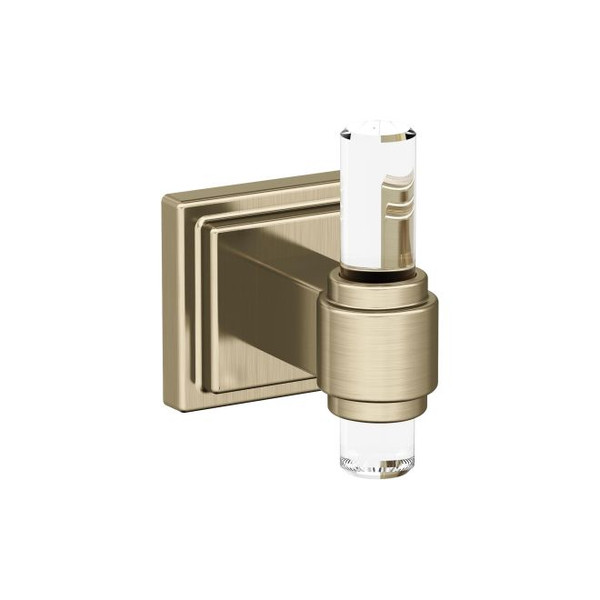 Amerock BH36060CBBZ Glacio Single Robe Hook Clear by Golden Champagne Finish