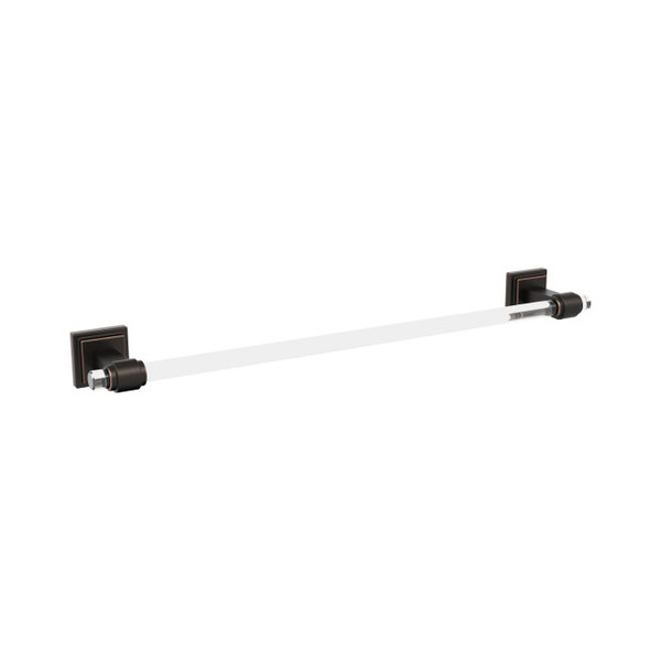 Amerock BH36063CORB Glacio 18" Towel Bar Clear by Oil Rubbed Bronze Finish