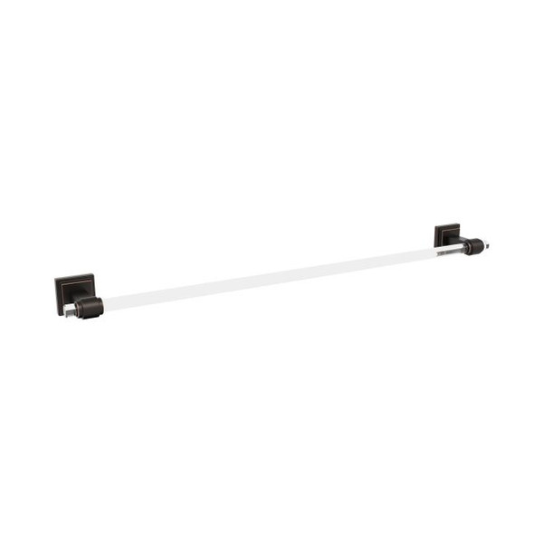 Amerock BH36064CORB Glacio 24" Towel Bar Clear by Oil Rubbed Bronze Finish