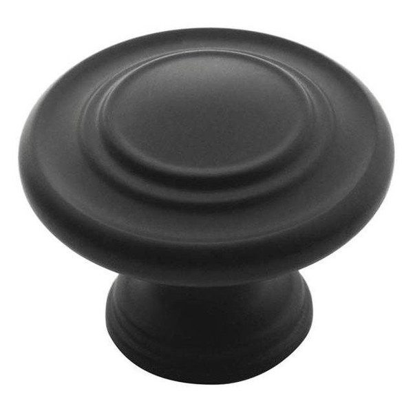 Amerock BP1586FB 1-5/16" (33 mm) Diameter Inspirations Cabinet Knob Flat Black Finish