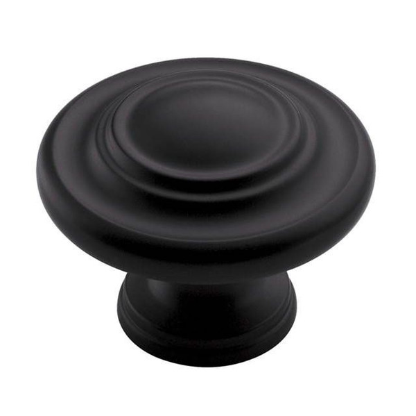 Amerock BP15862FB 1-3/4" (44 mm) Diameter Inspirations Cabinet Knob Flat Black Finish