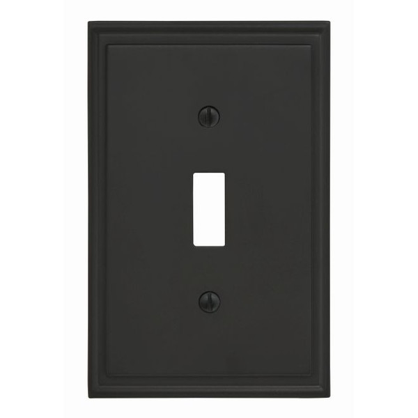 Amerock BP36514BBR 11-3/5" x 6-3/10" Mulholland Single Toggle Wall Plate Black Bronze Finish