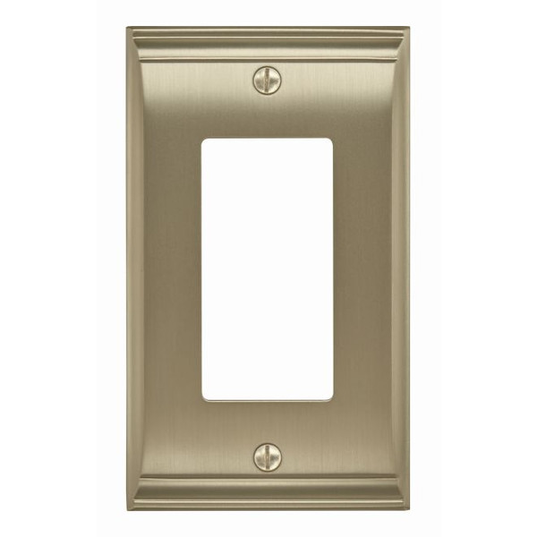 Amerock BP36504BBZ 4-9/10" x 2-9/10" Candler Single Rocker Wall Plate Golden Champagne Finish