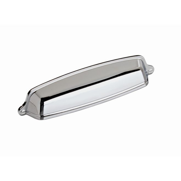 Amerock BP2243926 Stature Cabinet Cup Pull with 5-1/16" (128 mm) Center to Center Bright Chrome Finish Amerock BP2243926 Stature Cabinet Cup Pull with 5-1/16" (128 mm) Center to Center Bright Chrome Finish