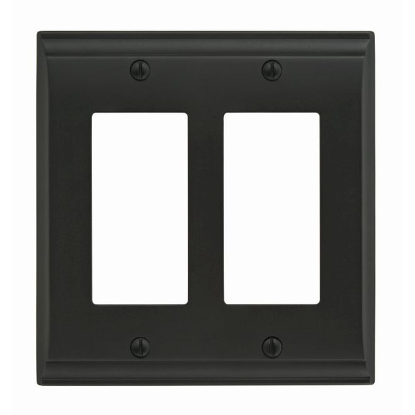 Amerock BP36505BBR 7-3/10" x 4-3/4" Candler Double Rocker Wall Plate Black Bronze Finish