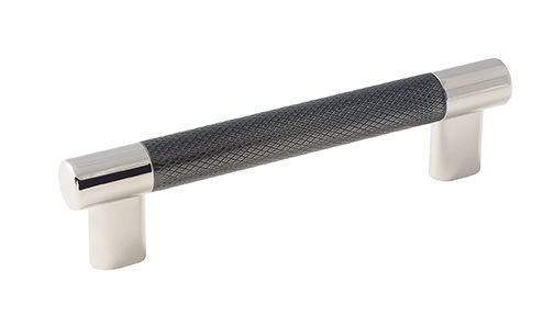 Amerock BP36558PNGM 5-1/16" (128 mm) Center to Center Esquire Cabinet Pull Polished Nickel by Gunmetal Finish