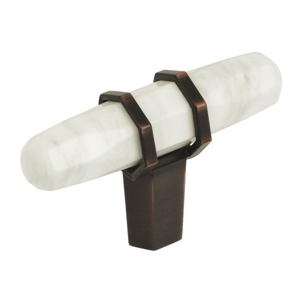 Amerock BP36647MWORB Carrione 2-1/2" Length Cabinet Knob Marble White and Oil Rubbed Bronze Finish Amerock BP36647MWORB Carrione 2-1/2" Length Cabinet Knob Marble White and Oil Rubbed Bronze Finish