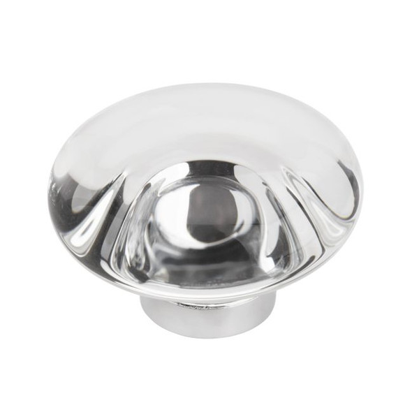 Amerock BP36652C26 Glacio 1-3/4" Cabinet Knob Clear by Bright Chrome Finish