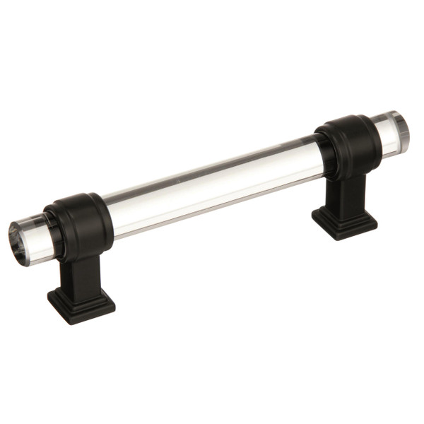 Amerock BP36654CBBR 3-3/4" (96 mm) Center to Center Glacio Clear Crystal Cabinet Pull Black Bronze Finish