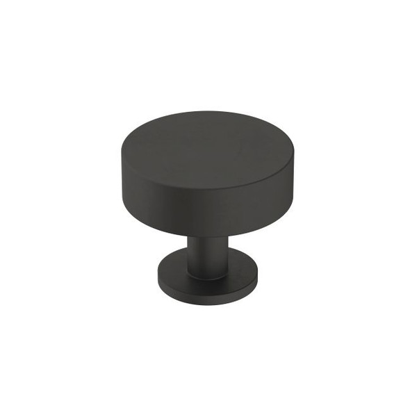 Amerock BP36864FB Radius 1-1/4" Diameter Cabinet Knob Matte Black Finish