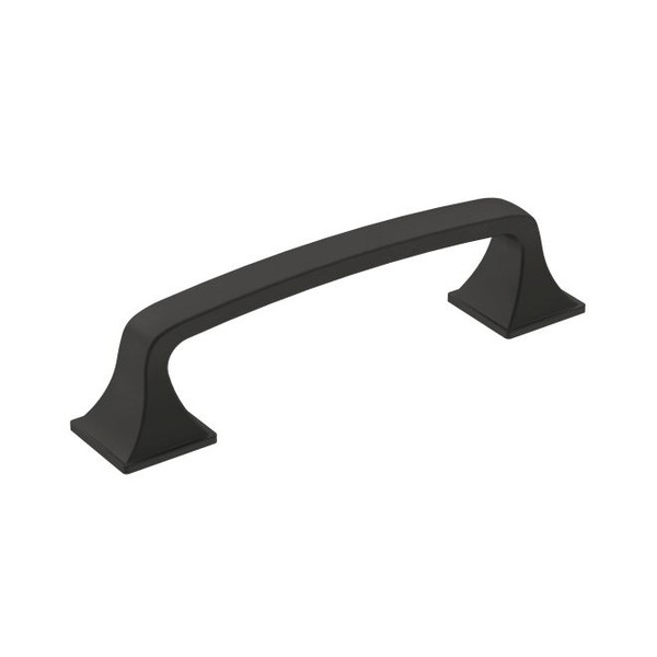 Amerock BP36775FB Ville 3-3/4" Center to Center Cabinet Pull Matte Black Finish