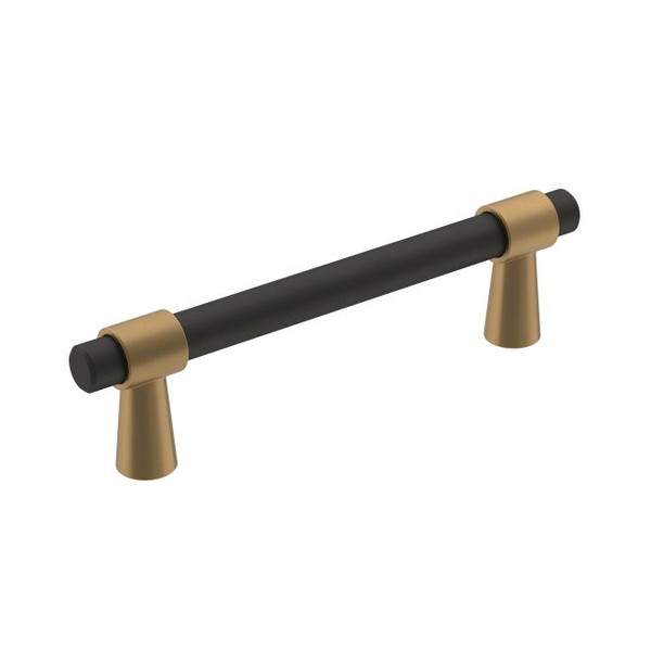 Amerock BP36858FBCZ Mergence 3-3/4" Center to Center Cabinet Pull Flat Black by Champagne Bronze Finish Amerock BP36858FBCZ Mergence 3-3/4" Center to Center Cabinet Pull Flat Black by Champagne Bronze Finish