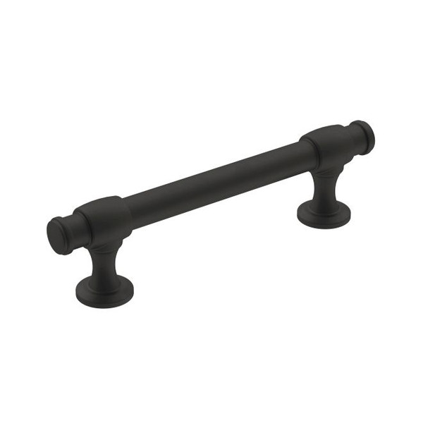 Amerock BP36766FB Winsome 3-3/4" Center to Center Cabinet Pull Matte Black Finish
