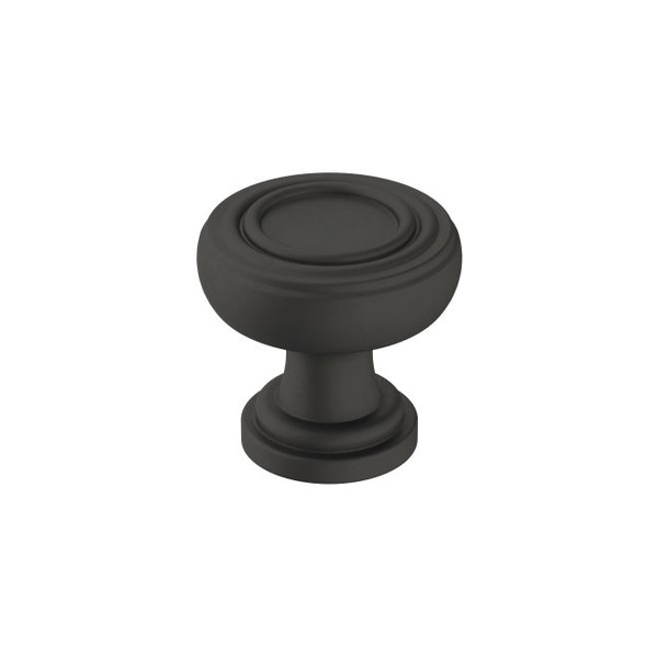 Amerock BP36774FB Ville 1-1/8" Diameter Cabinet Knob Matte Black Finish Amerock BP36774FB Ville 1-1/8" Diameter Cabinet Knob Matte Black Finish