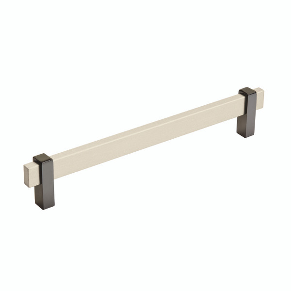 Amerock BP36725SCBN Mulino Cabinet Pull with 7-9/16" Center to Center Silver Champagne by Black Nickel Finish
