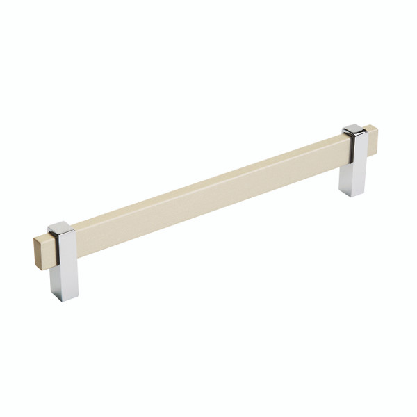 Amerock BP36725SC26 Mulino Cabinet Pull with 7-9/16" Center to Center Silver Champagne by Bright Chrome Finish