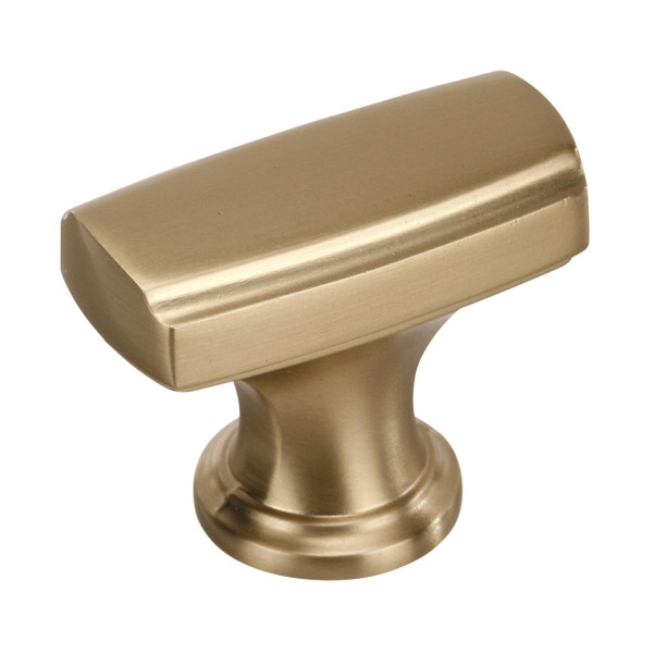 Amerock BP55311BBZ 1-3/8" (35 mm) Highland Ridge Rectangular Cabinet Knob Golden Champagne Finish