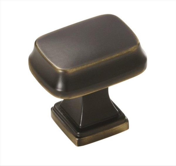 Amerock BP55340VB 1-1/4" (32 mm) Revitalize Rectangular Cabinet Knob Venetian Bronze Finish