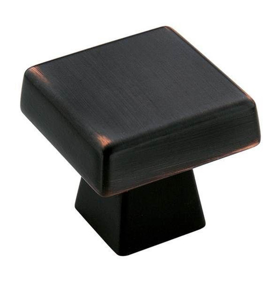 Amerock BP55273ORB 1-1/2" (38 mm) Blackrock Oversized Square Cabinet Knob Oil Rubbed Bronze Finish