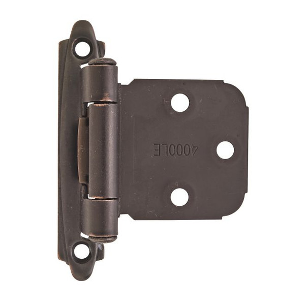 Amerock BPR7629ORB Variable Overlay Self Closing Face Mount Cabinet Hinge 2 Pack Oil Rubbed Bronze Finish